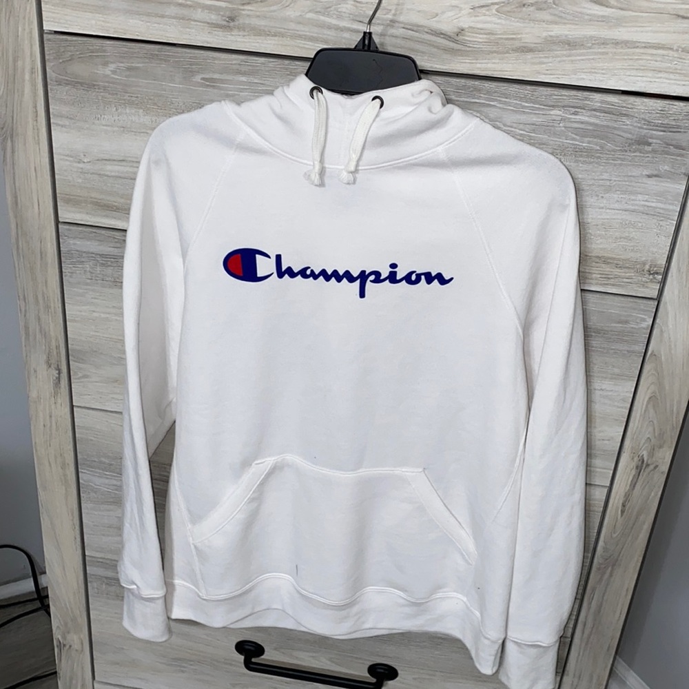 Champion White Turtle Neck Sweatshirt